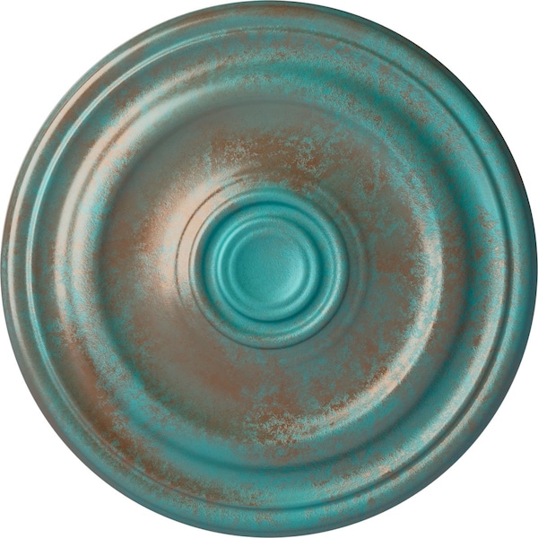 Ekena Millwork Kepler Traditional Medallion (For Canopies up to 3 3/4"), 15 7/8"OD x 1 1/2"P, Copper Green Patina CM16KPCGS - main